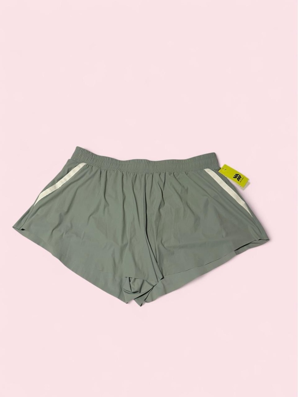 all in motion Light blueish green Athletic Shorts with White Side Trim